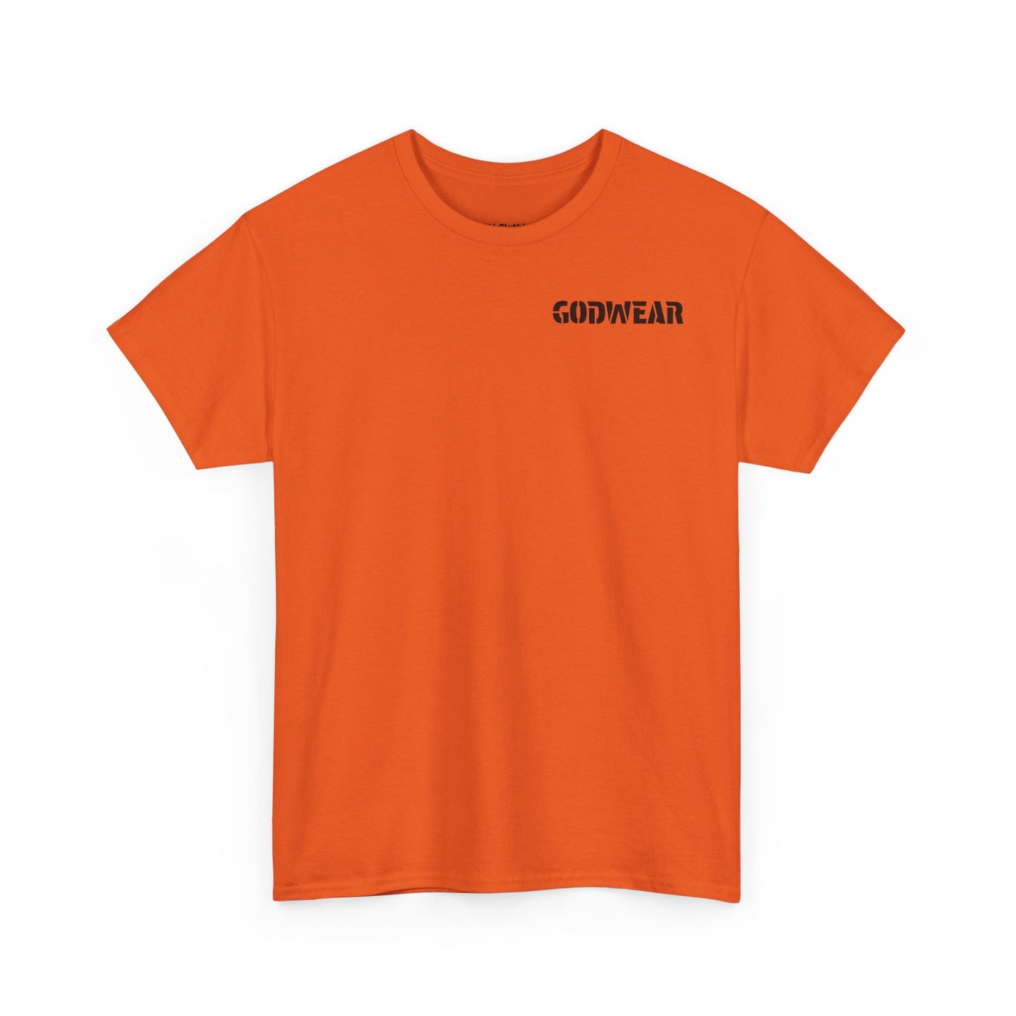 Unisex Heavy Cotton Tee with 'GODWEAR' Text, Trendy Casual T-Shirt, Streetwear Gift, Graphic Tee for Everyday Wear, Unisex Fashion