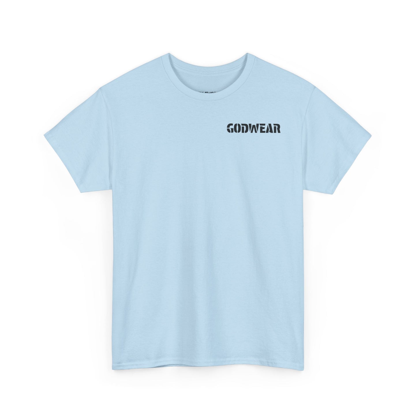 Unisex Heavy Cotton Tee with 'GODWEAR' Text, Trendy Casual T-Shirt, Streetwear Gift, Graphic Tee for Everyday Wear, Unisex Fashion