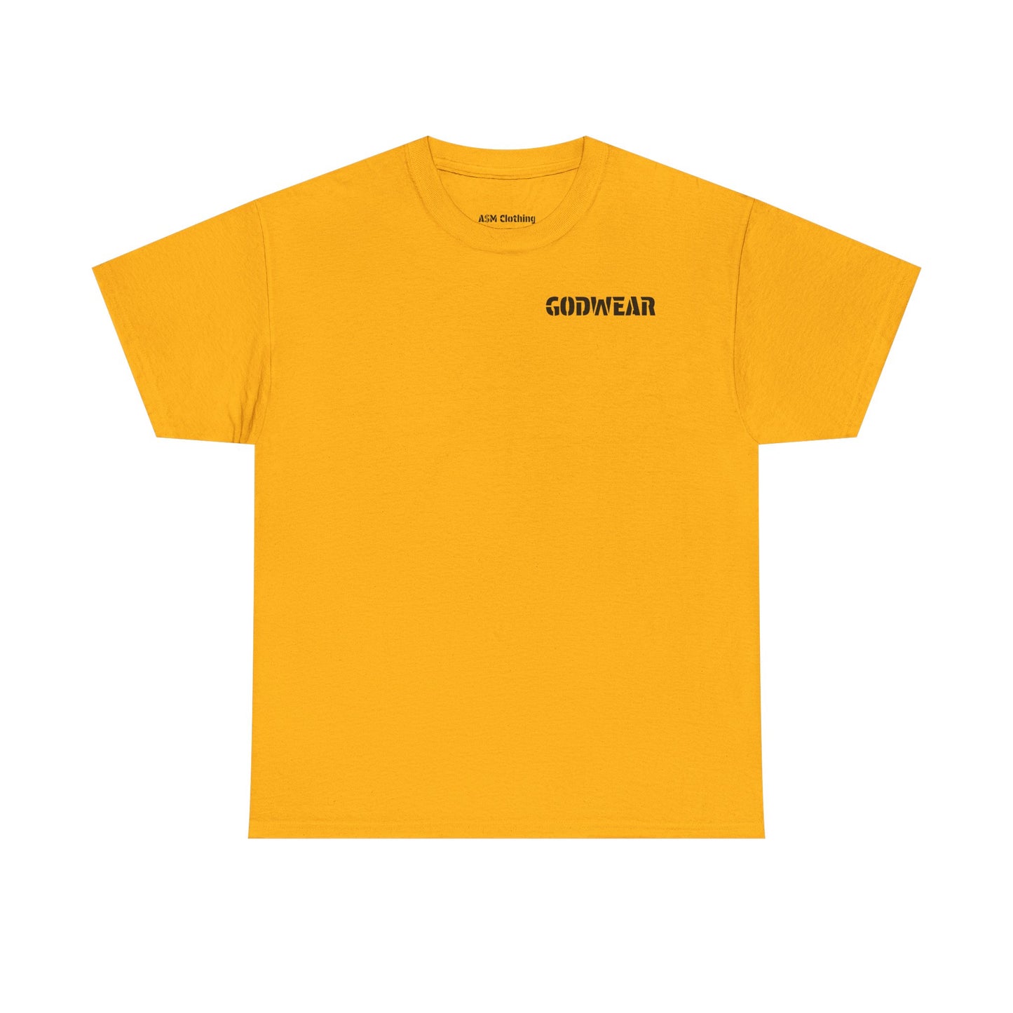 Unisex Heavy Cotton Tee with 'GODWEAR' Text, Trendy Casual T-Shirt, Streetwear Gift, Graphic Tee for Everyday Wear, Unisex Fashion