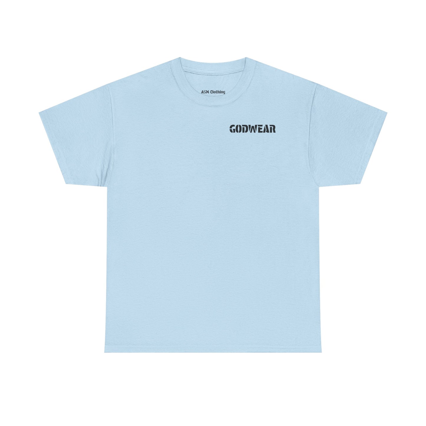 Unisex Heavy Cotton Tee with 'GODWEAR' Text, Trendy Casual T-Shirt, Streetwear Gift, Graphic Tee for Everyday Wear, Unisex Fashion