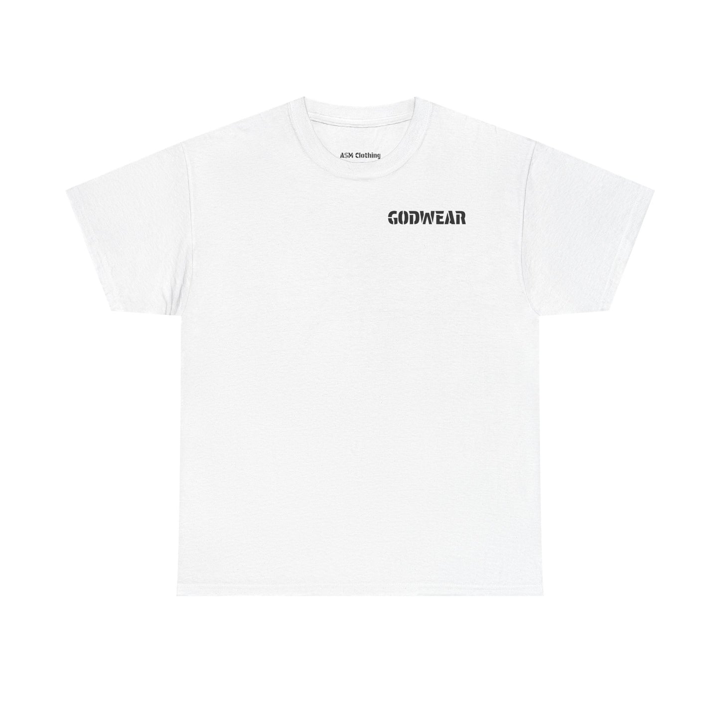 Unisex Heavy Cotton Tee with 'GODWEAR' Text, Trendy Casual T-Shirt, Streetwear Gift, Graphic Tee for Everyday Wear, Unisex Fashion
