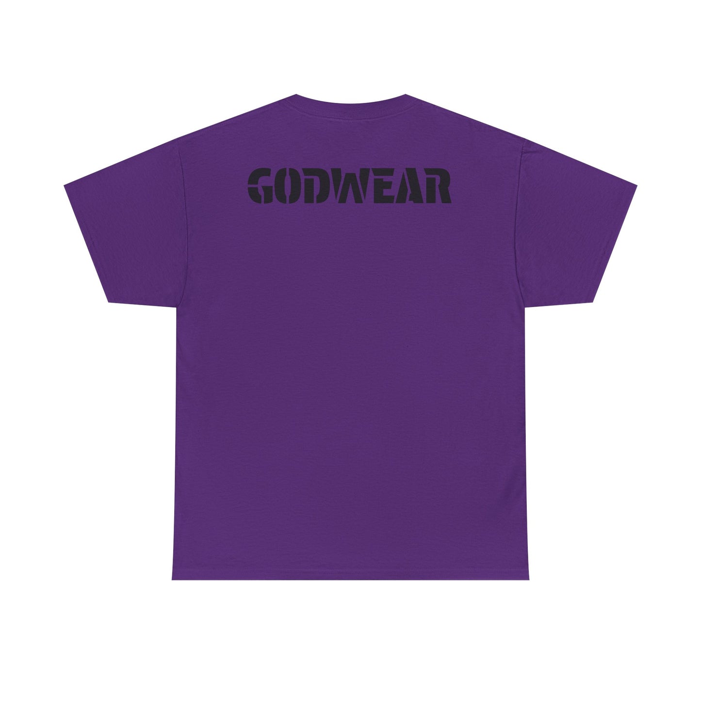 Unisex Heavy Cotton Tee with 'GODWEAR' Text, Trendy Casual T-Shirt, Streetwear Gift, Graphic Tee for Everyday Wear, Unisex Fashion