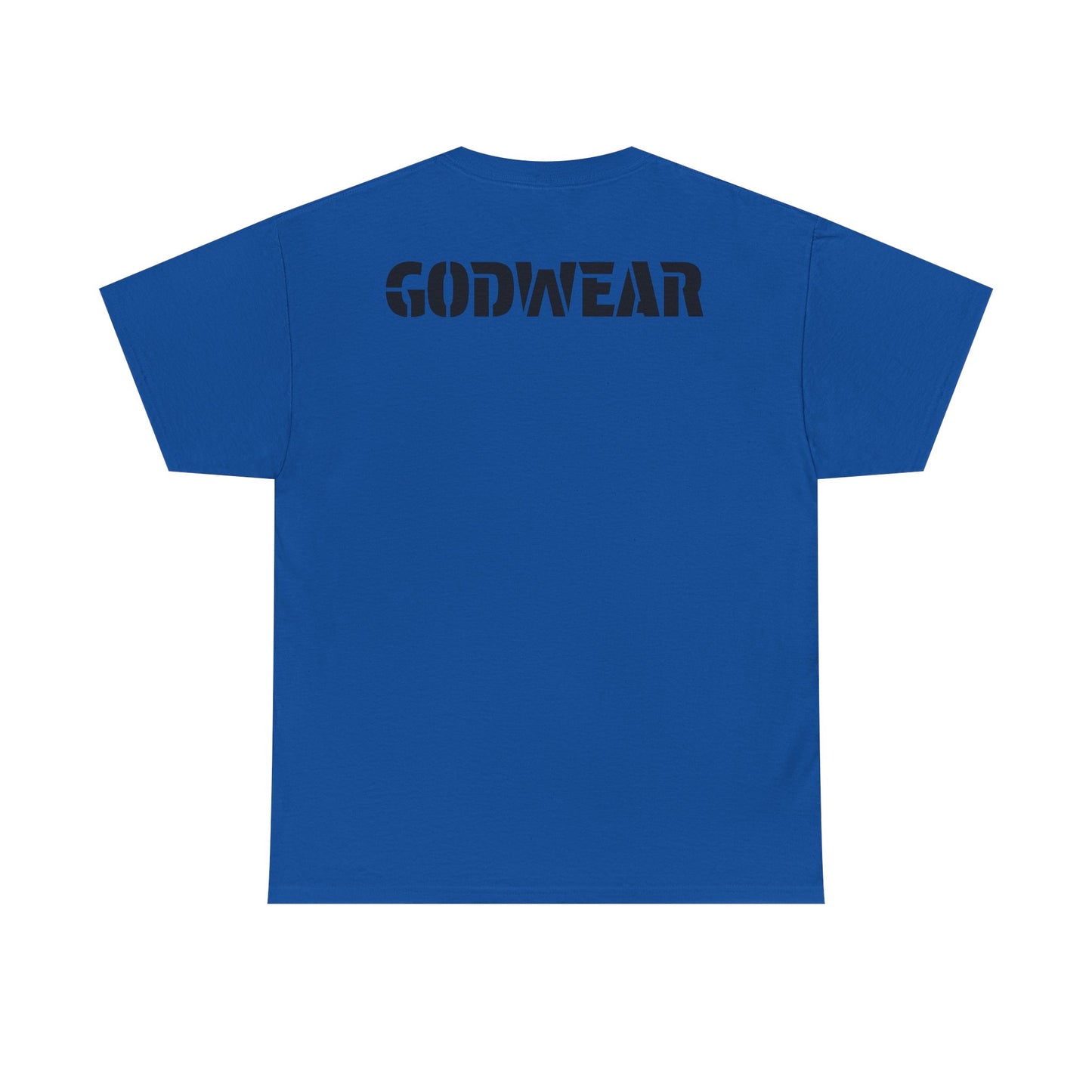 Unisex Heavy Cotton Tee with 'GODWEAR' Text, Trendy Casual T-Shirt, Streetwear Gift, Graphic Tee for Everyday Wear, Unisex Fashion