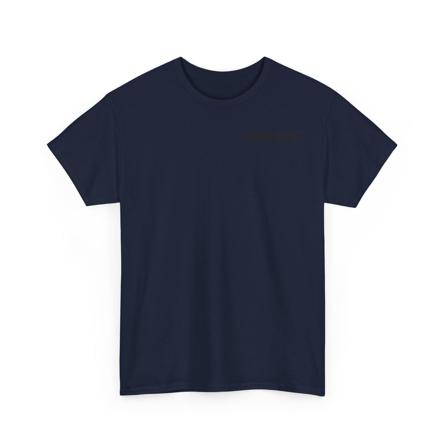 Unisex Heavy Cotton Tee with 'GODWEAR' Text, Trendy Casual T-Shirt, Streetwear Gift, Graphic Tee for Everyday Wear, Unisex Fashion