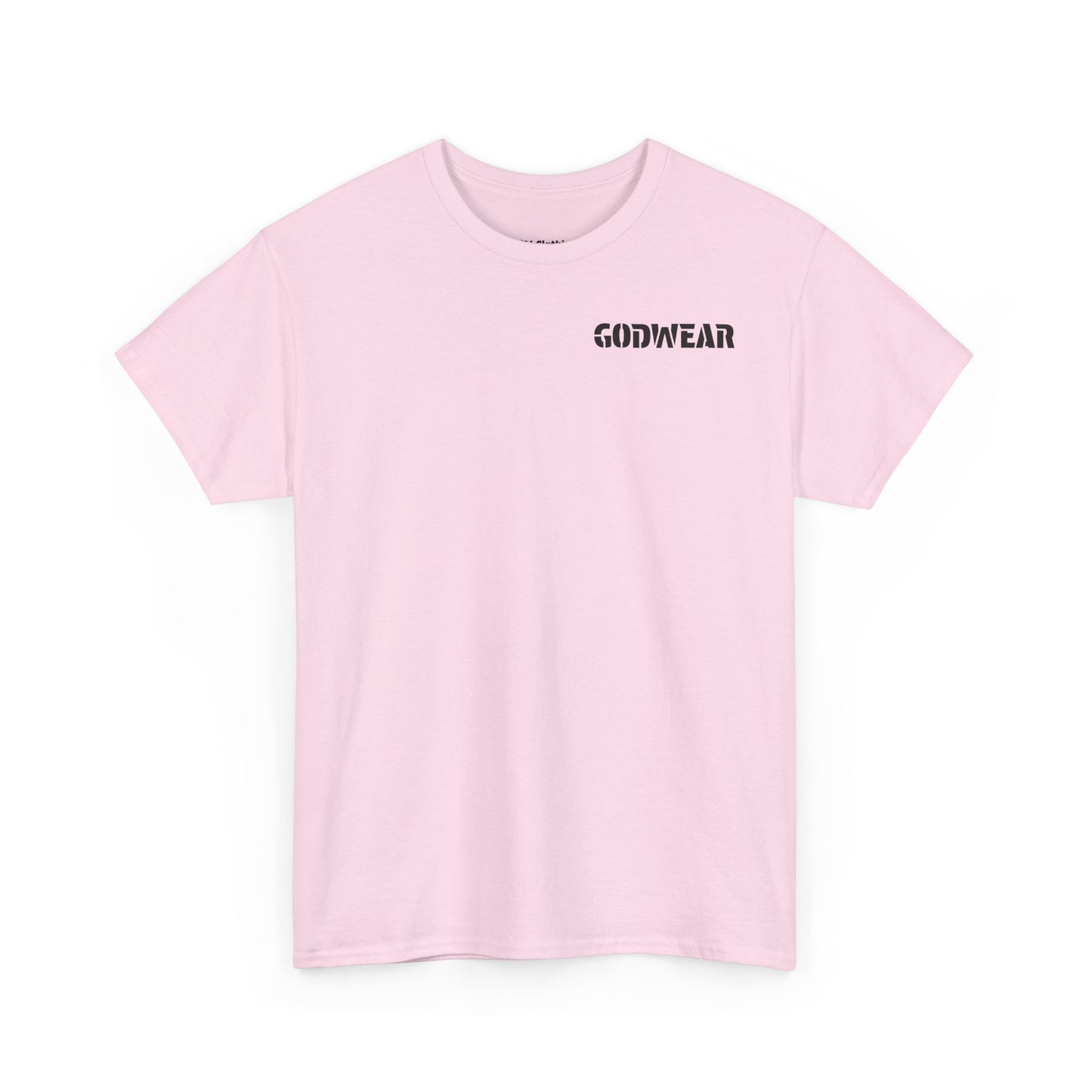 Unisex Heavy Cotton Tee with 'GODWEAR' Text, Trendy Casual T-Shirt, Streetwear Gift, Graphic Tee for Everyday Wear, Unisex Fashion