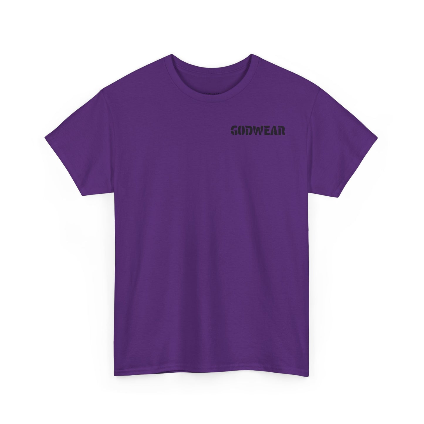 Unisex Heavy Cotton Tee with 'GODWEAR' Text, Trendy Casual T-Shirt, Streetwear Gift, Graphic Tee for Everyday Wear, Unisex Fashion