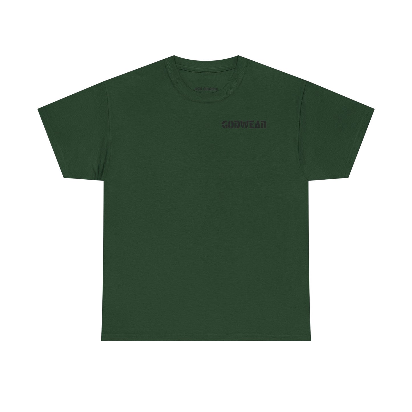Unisex Heavy Cotton Tee with 'GODWEAR' Text, Trendy Casual T-Shirt, Streetwear Gift, Graphic Tee for Everyday Wear, Unisex Fashion