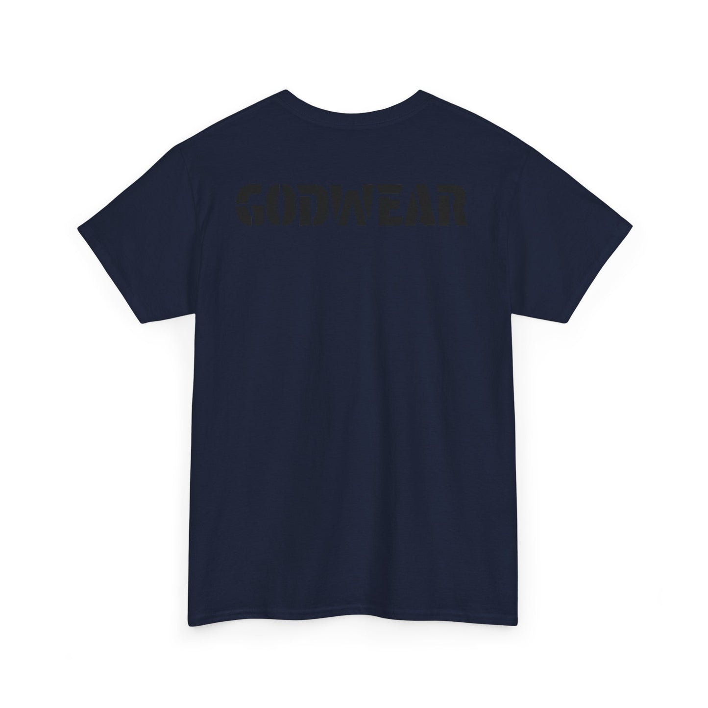 Unisex Heavy Cotton Tee with 'GODWEAR' Text, Trendy Casual T-Shirt, Streetwear Gift, Graphic Tee for Everyday Wear, Unisex Fashion