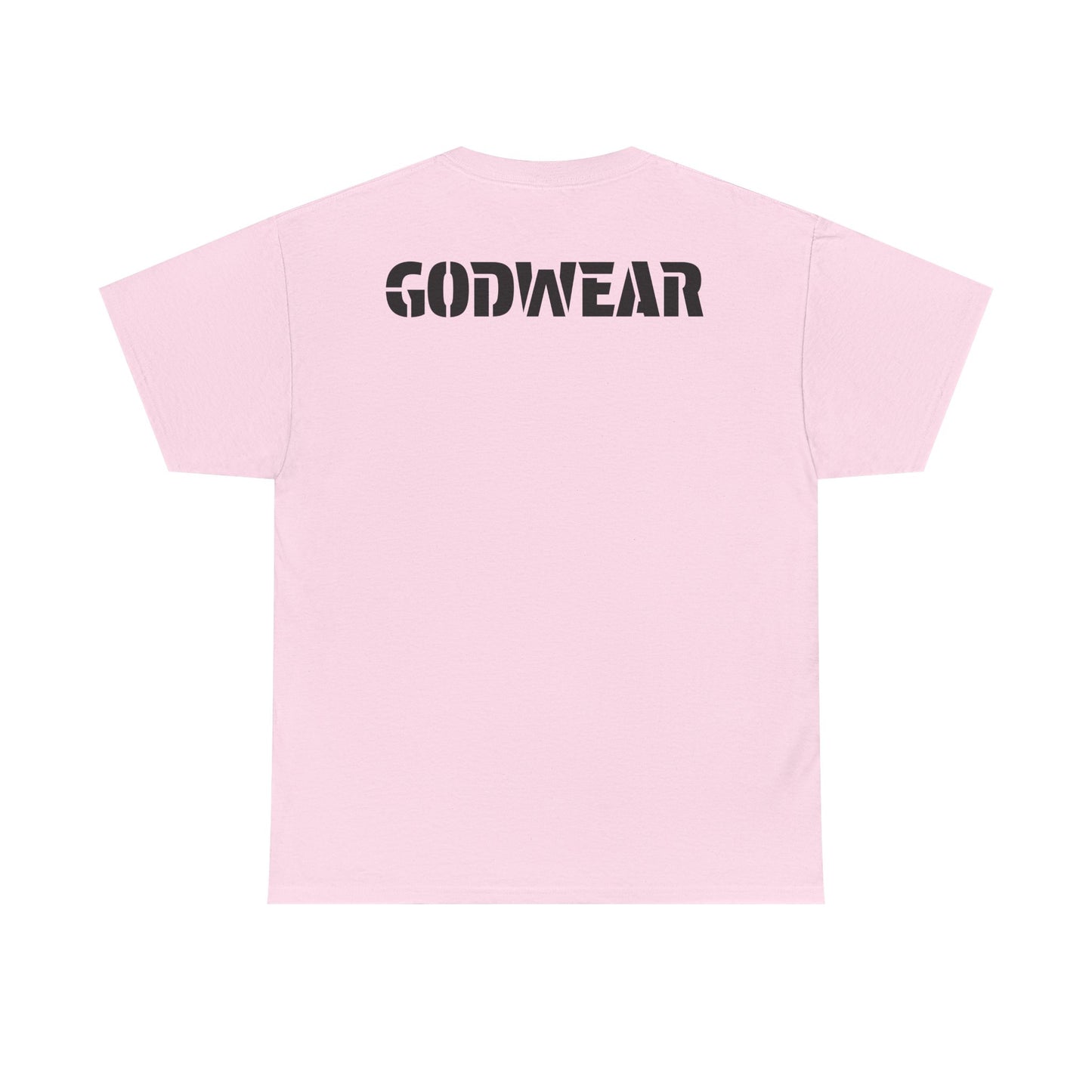 Unisex Heavy Cotton Tee with 'GODWEAR' Text, Trendy Casual T-Shirt, Streetwear Gift, Graphic Tee for Everyday Wear, Unisex Fashion