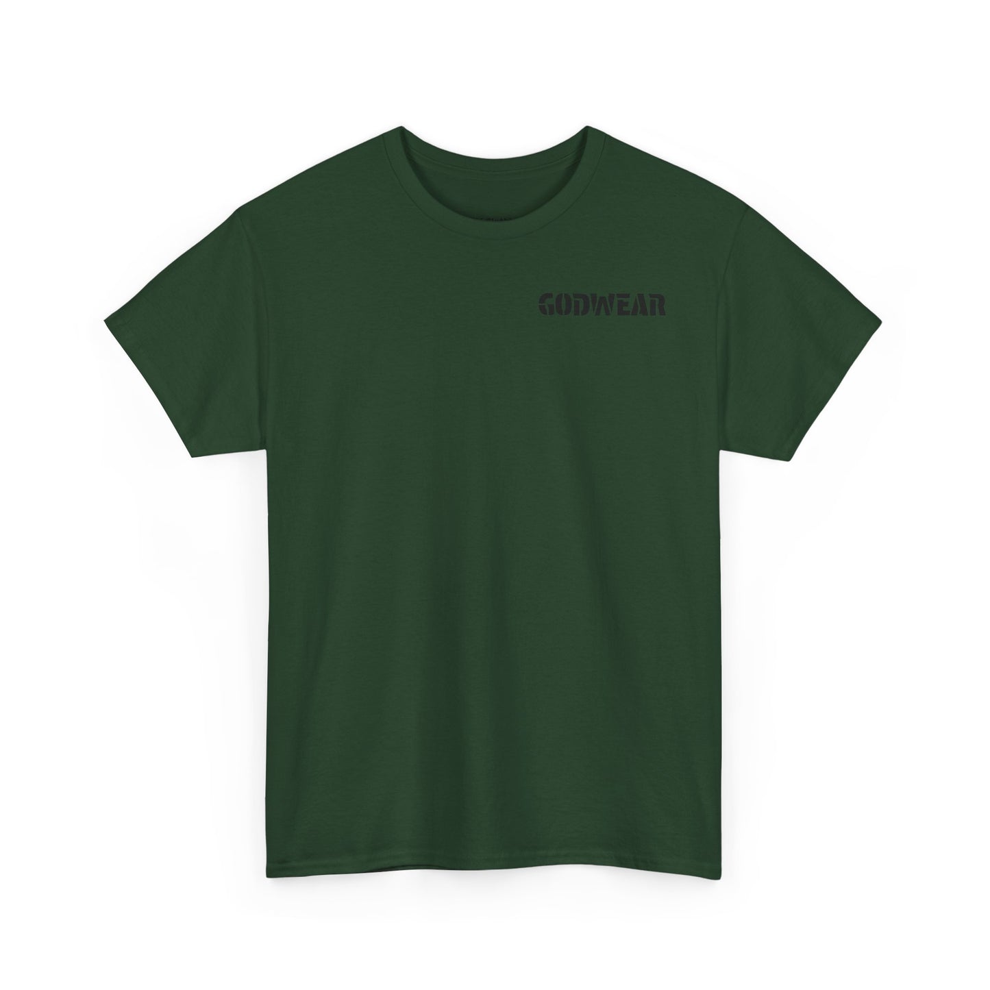 Unisex Heavy Cotton Tee with 'GODWEAR' Text, Trendy Casual T-Shirt, Streetwear Gift, Graphic Tee for Everyday Wear, Unisex Fashion