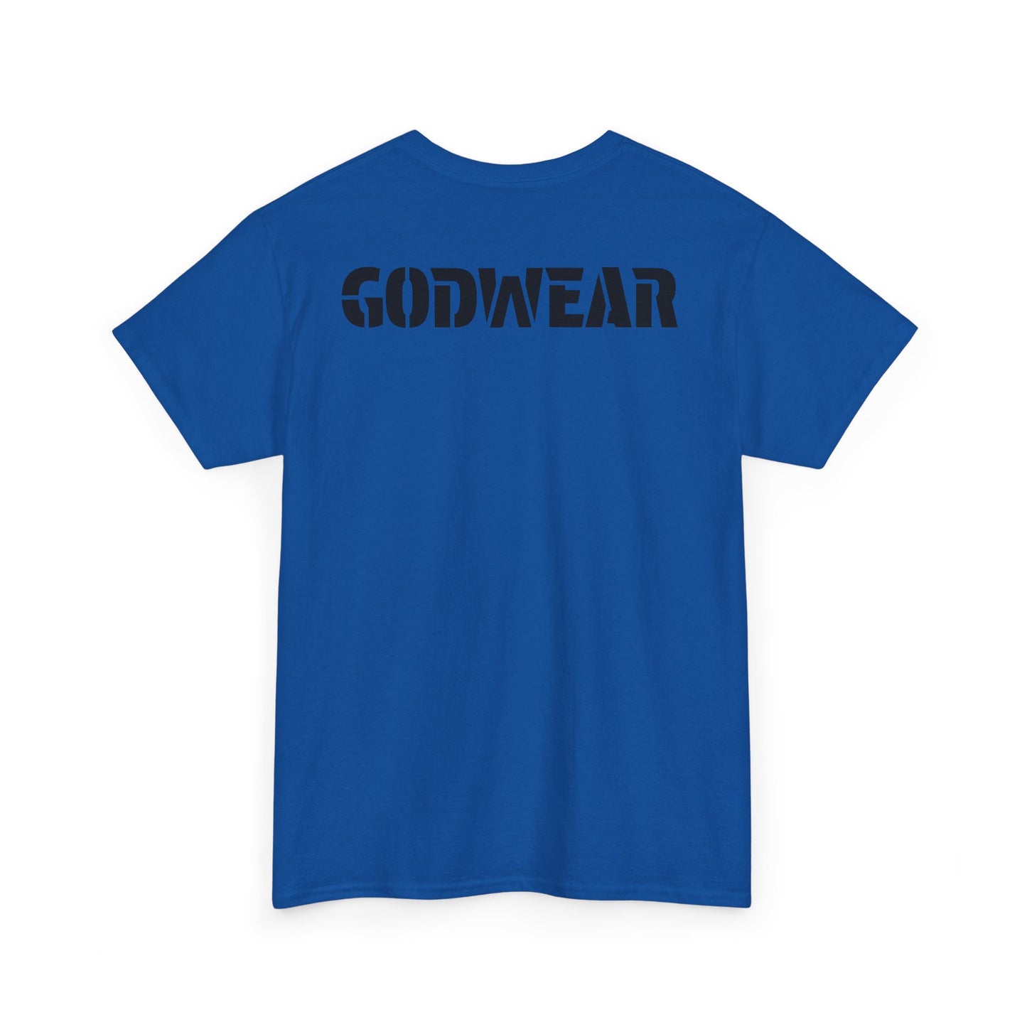 Unisex Heavy Cotton Tee with 'GODWEAR' Text, Trendy Casual T-Shirt, Streetwear Gift, Graphic Tee for Everyday Wear, Unisex Fashion