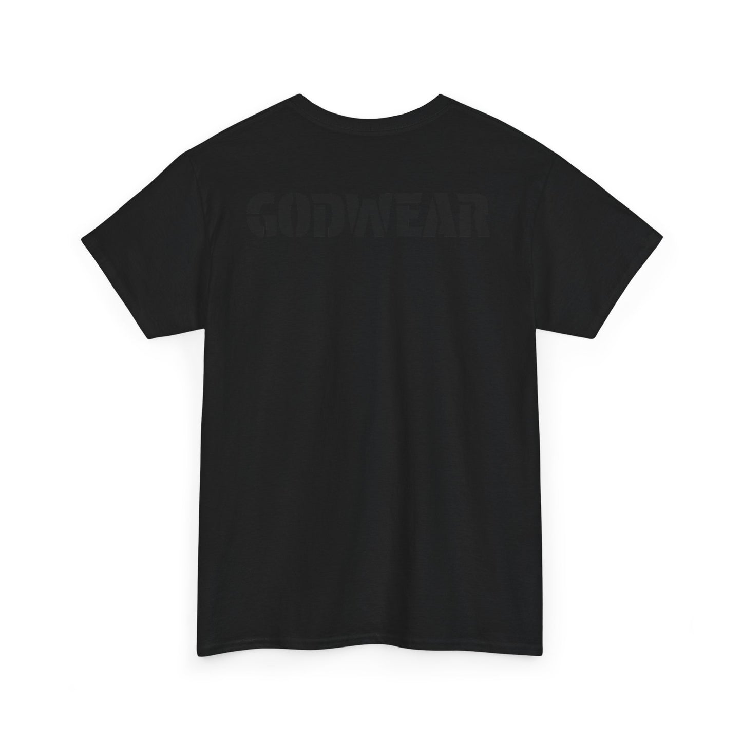 Unisex Heavy Cotton Tee with 'GODWEAR' Text, Trendy Casual T-Shirt, Streetwear Gift, Graphic Tee for Everyday Wear, Unisex Fashion