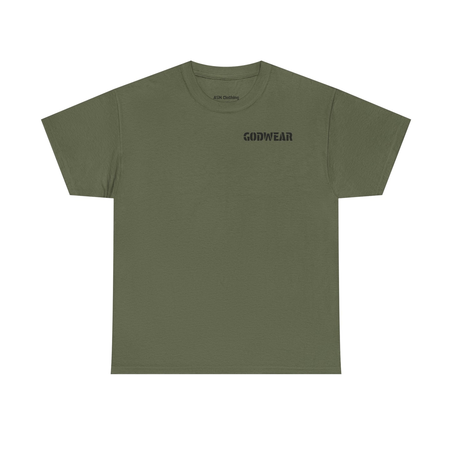 Unisex Heavy Cotton Tee with 'GODWEAR' Text, Trendy Casual T-Shirt, Streetwear Gift, Graphic Tee for Everyday Wear, Unisex Fashion